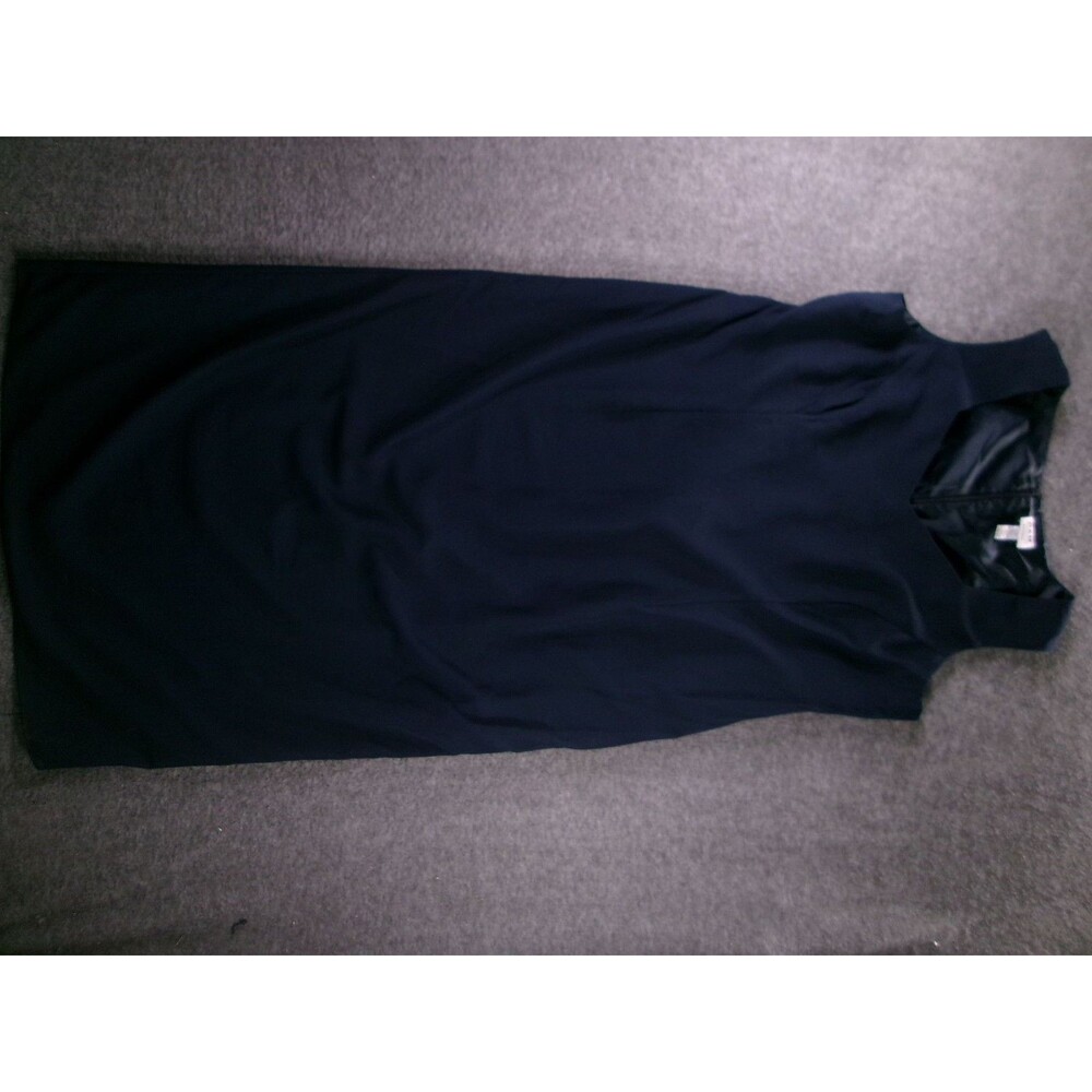 RM Richards Dress Womens 20W Navy Sleeveless Sheath Zip Back Lined Formal